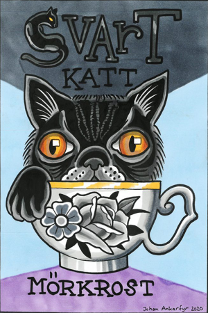Rävgrytet Kafferosteri - svart katt